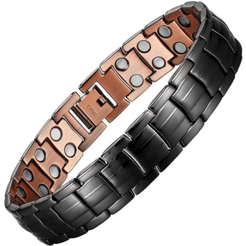 mens copper magnetic bracelet pure copper therapy bracelet adjustable jewelry